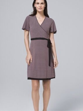 White House Black Market Black Reversible Wrap Dress
